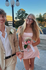 Strapless Navy Blue Ruched Short Dress