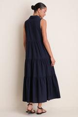 Navy Sleeveless Mabel Maxi Dress