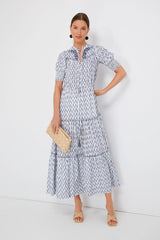 Ikat Blue Tara Dress