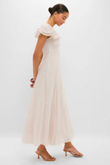 Cream and Red Polka Dot Marlowe Flutter Dress