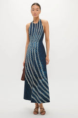 Indigo Mariner's Knot Halter Marlena Dress