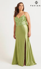 Faviana Long Plus-Size Formal Dress 9563