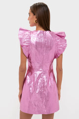 Pink Plisse Coolidge Mini Dress