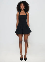 Gigli Bubble Hem Mini Dress Black Petite