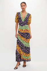 Honeysuckle Tricolor Placee Marlene Dress