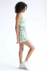 Floral Tie Bust Romper