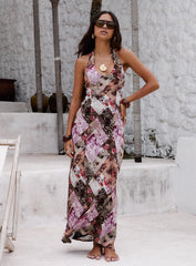 Flora Halter Maxi Dress Multi