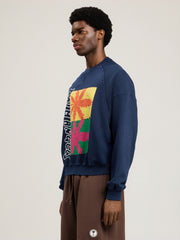 Palm Leaf Reglan Loose Sweatshirt