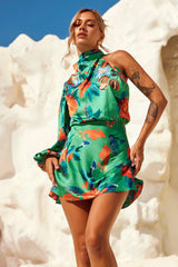 Dance Forever Mini Dress - Green Multi