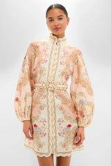 Wallpaper Floral Blush Daylight Mini Dress
