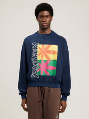 Palm Leaf Reglan Loose Sweatshirt