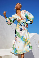 Angel Eyes Midi Dress - Multi