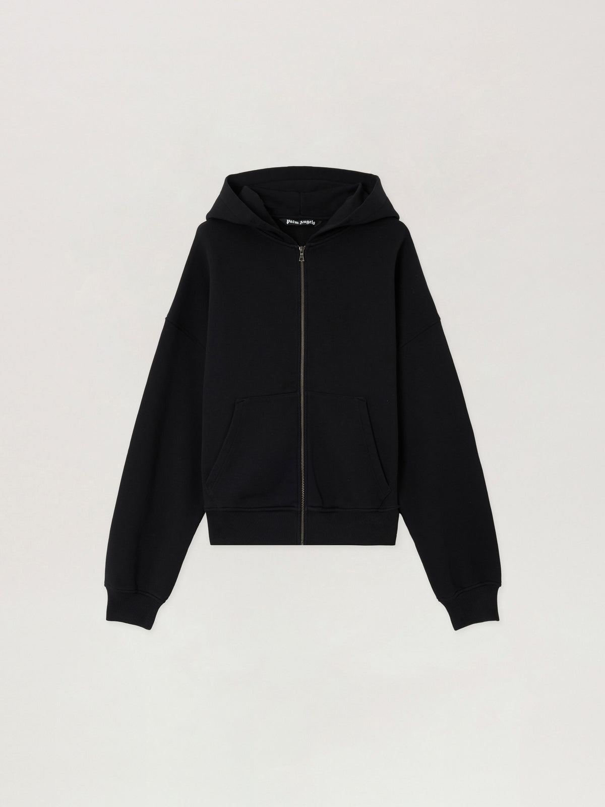 Back Curved Logo Zip Hoodie