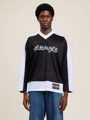 Thai Logo Mesh Loose Long Sleeved T Shirt