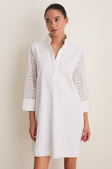 White Eyelet Megan Dress
