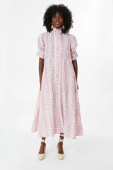 Pink Floral Venetia Midi Dress