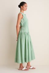 Green Stripe Charlotte Dress