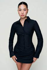 Mynette Corset Shirt Dress