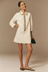 Winter White Embellished Nicola Dress