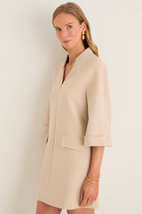 Stone Crepe Carolina Mini Dress