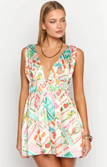 Genovia Dolce Vita Print Mini Dress