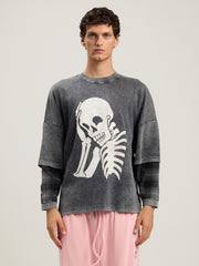 Skull Double Long Sleeved Shirt