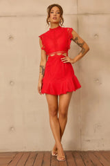 Worth The Chase Dress - Red