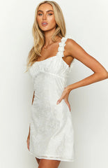 My Flower White Mini Dress
