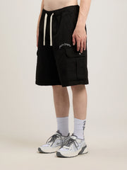 Curved Logo Loose Cargo Shorts