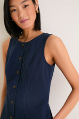 Navy Chino Rhoda Mini Dress