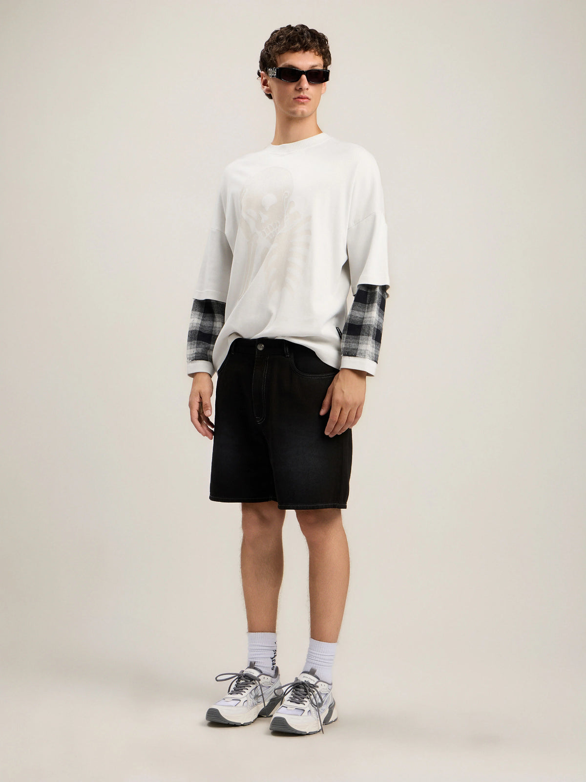 Skull Double Long Sleeved Shirt